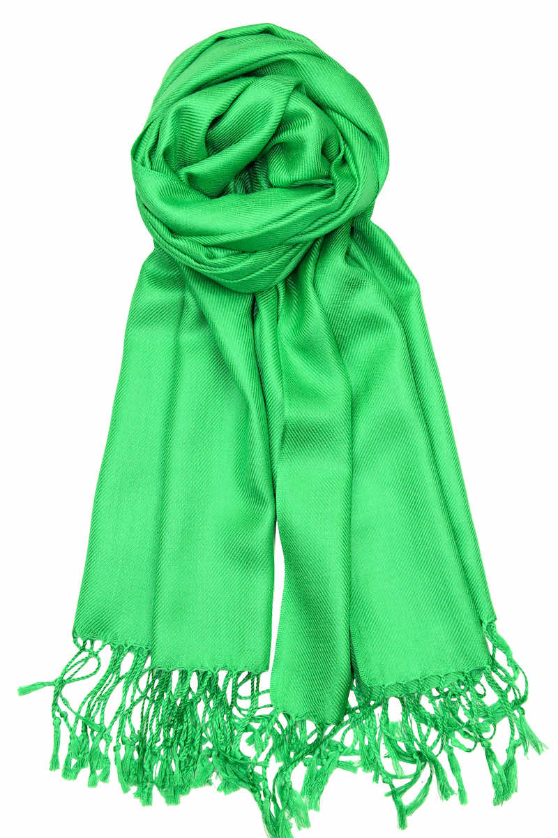kelly green pashmina scarf