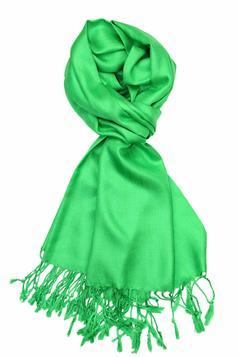 kelly green pashmina scarf