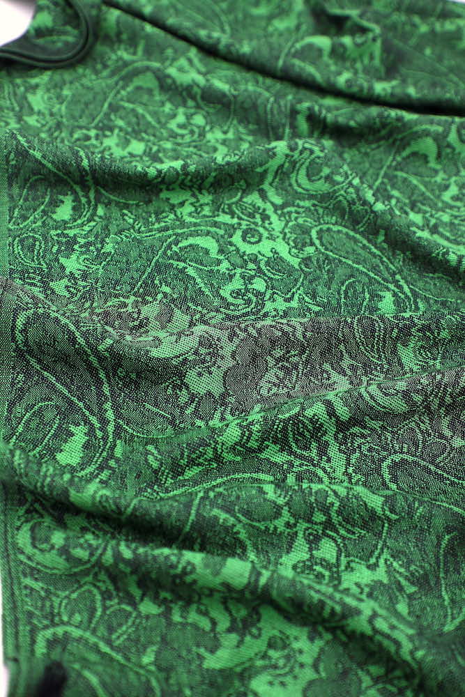 Kelly green jacquard pashmina shawl fabric
