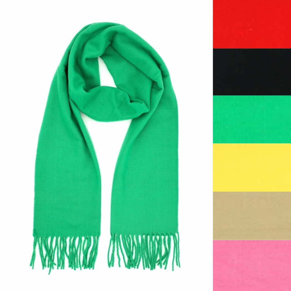 solid color cashmere scarf