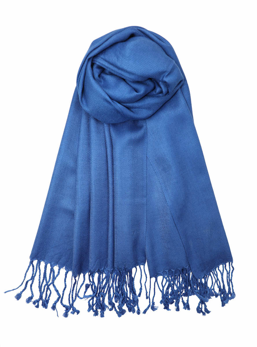 denim blue pashmina scarf
