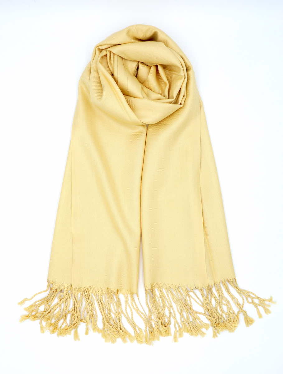 pale yellow pashmina scarf