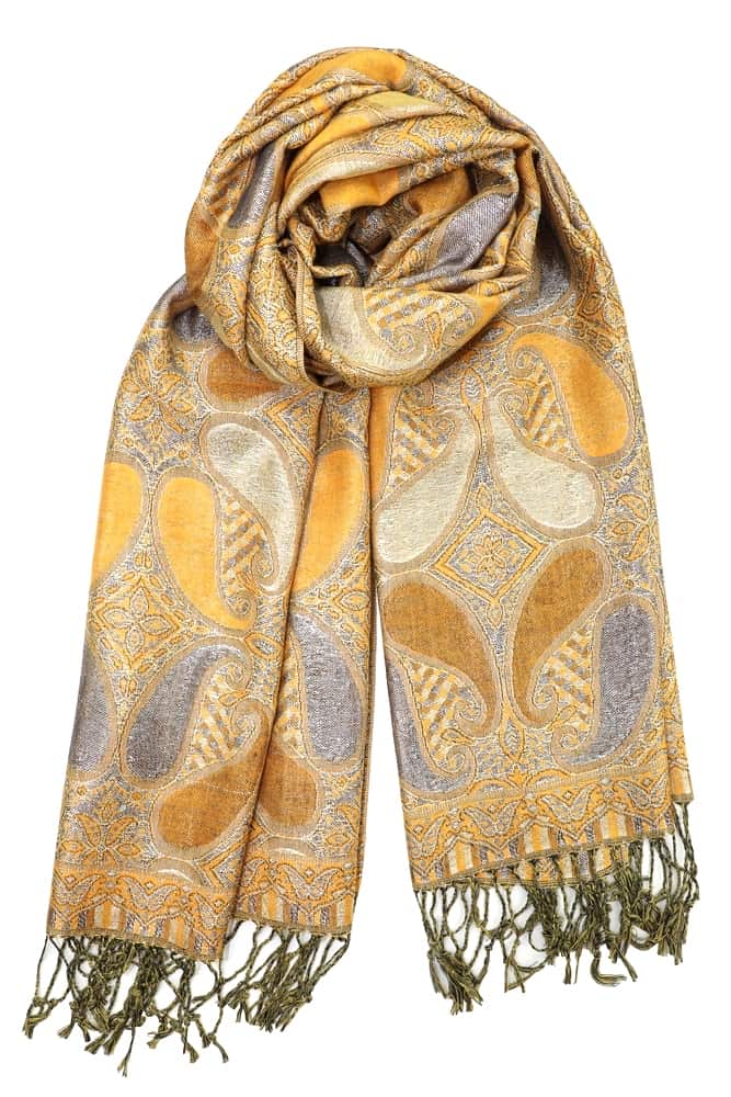 gold sparkling metallic pashmina shawl for rave