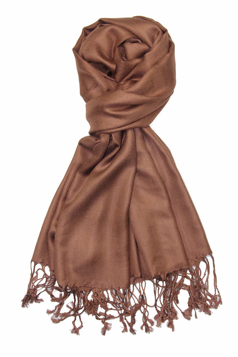 cocoa brown pashmina scarf