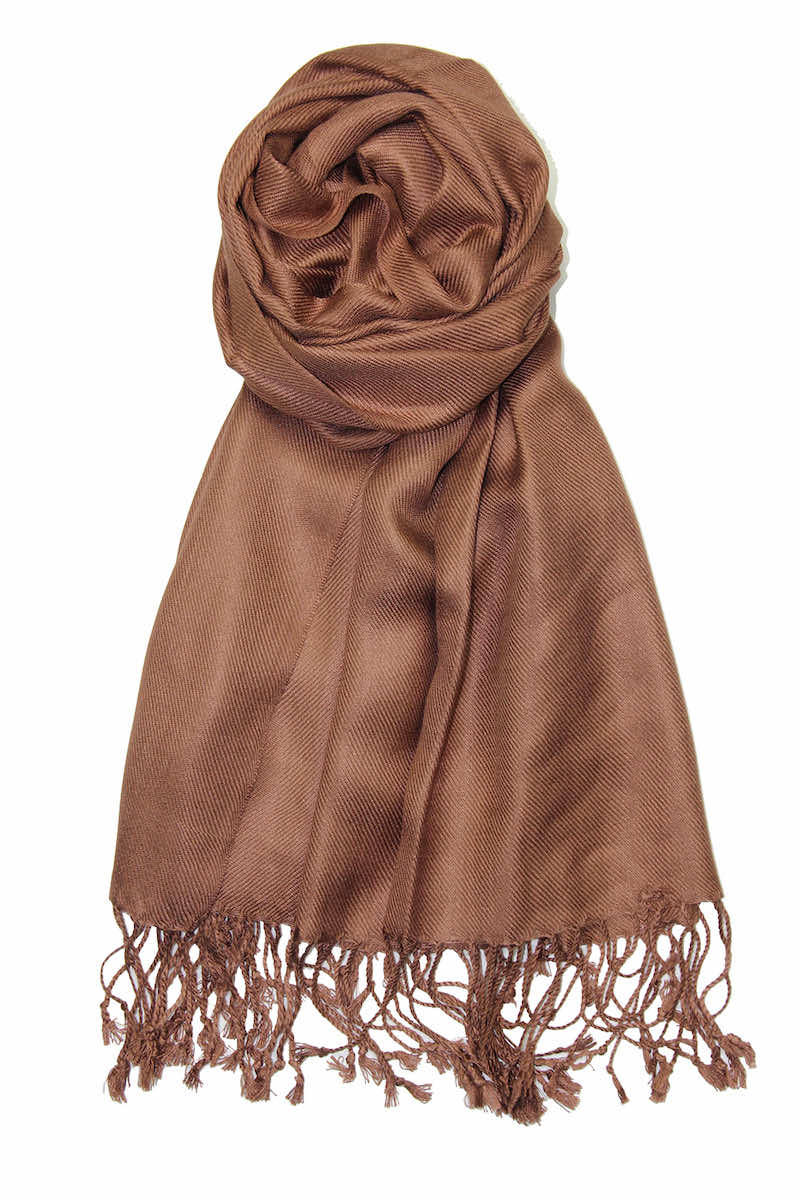 cocoa brown pashmina scarf